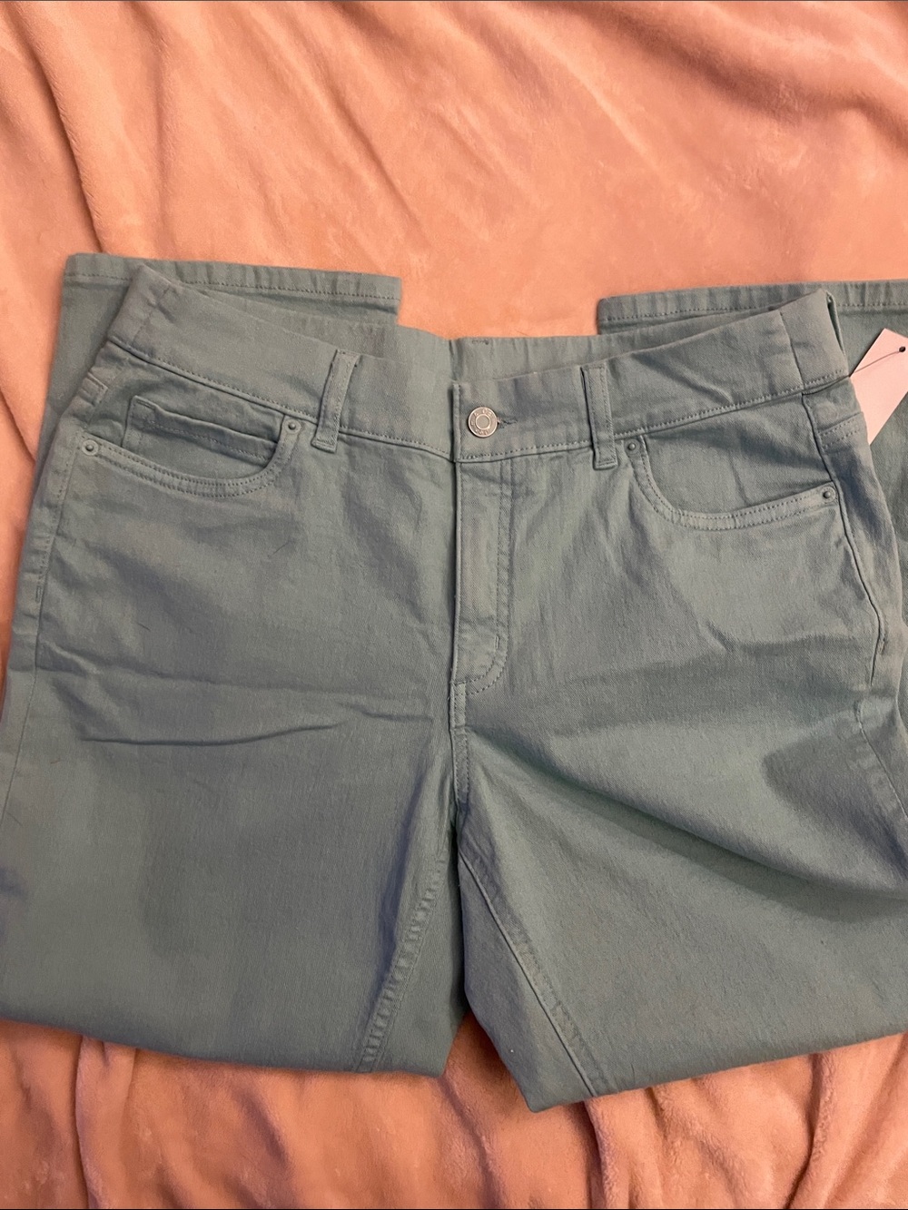 D&Co Women's Stretch Jeans in Light blue green NWT